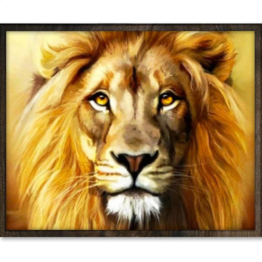 Leeuw - Diamond Painting - 40x50cm - Rond